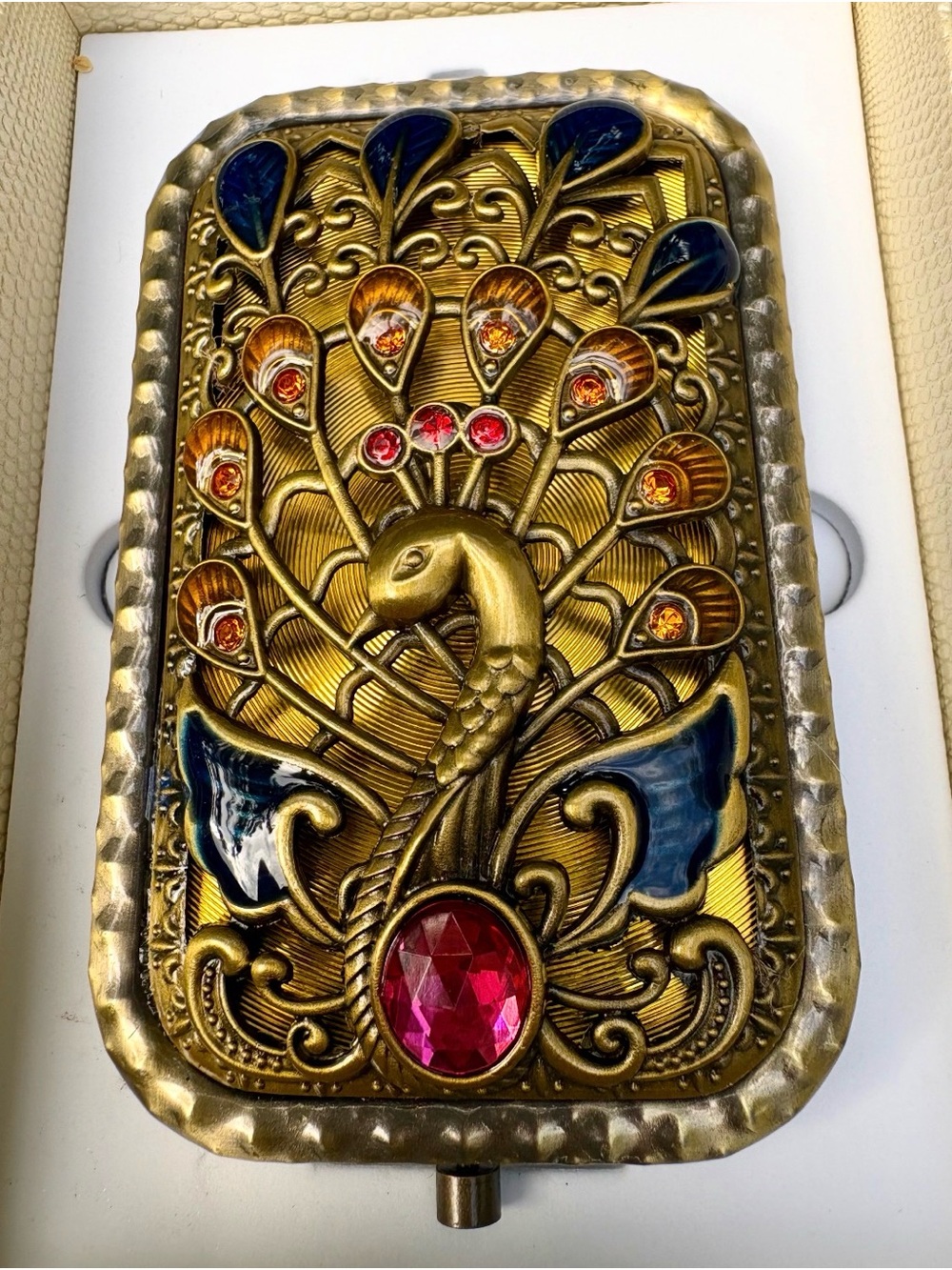Peacock Vintage Style Mirror Compact